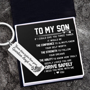 Engraved Keychain - Family - To My Son - I Love You - Gkc16014