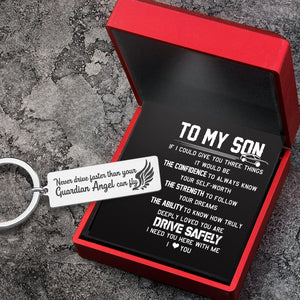 Engraved Keychain - Family - To My Son - I Love You - Gkc16014