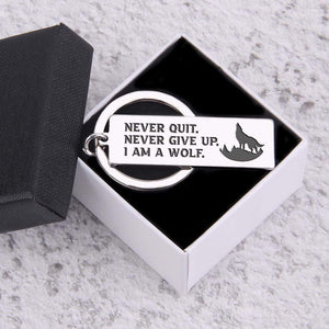 Engraved Keychain - I Am A Wolf - Gkc26070