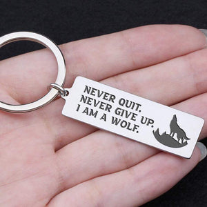 Engraved Keychain - I Am A Wolf - Gkc26070