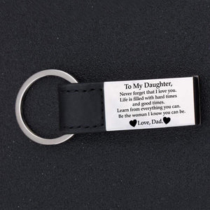 Engraved Keychain - To My Daughter Love, Dad - Gkd17003