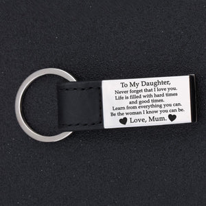 Engraved Keychain - To My Daughter Love, Mum - Gkd17001