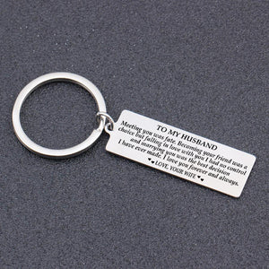 Engraved Keychain - To My Husband I Love You Forever And Always - Gkc14035