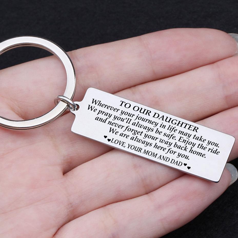 Engraved Keychain - To Our Daughter Enjoy The Ride - Gkc17003