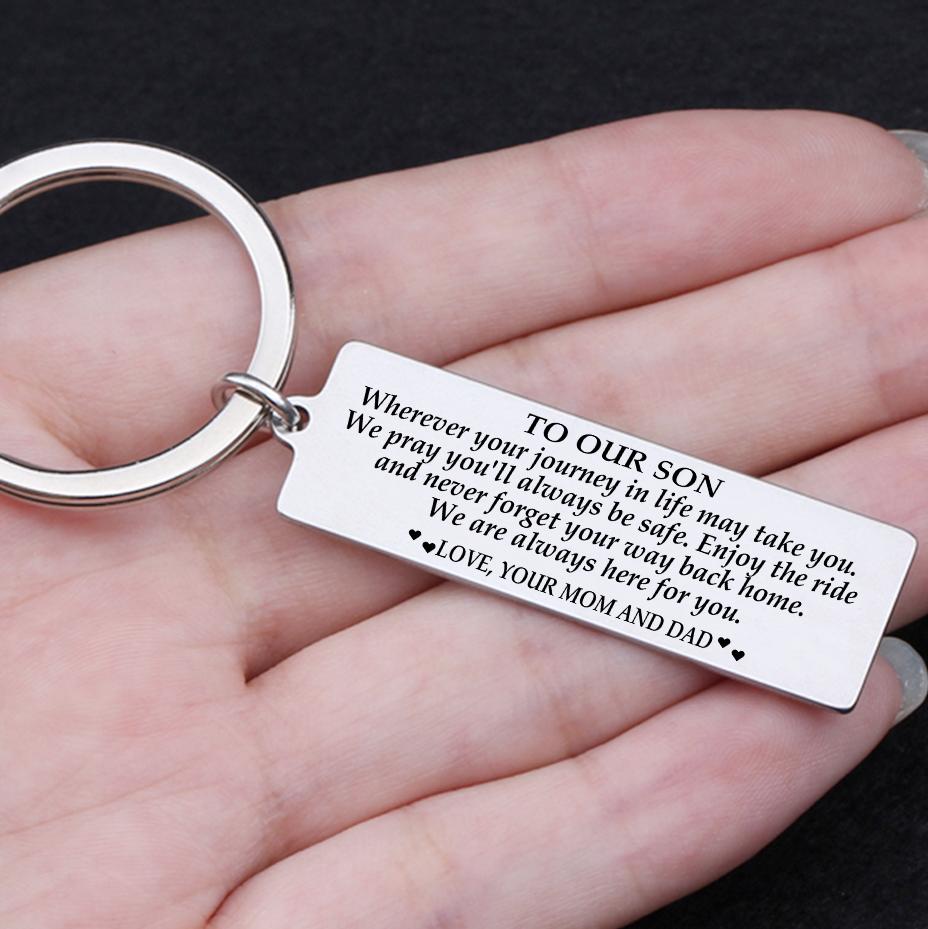 Engraved Keychain - To Our Son Enjoy The Ride - Gkc16003