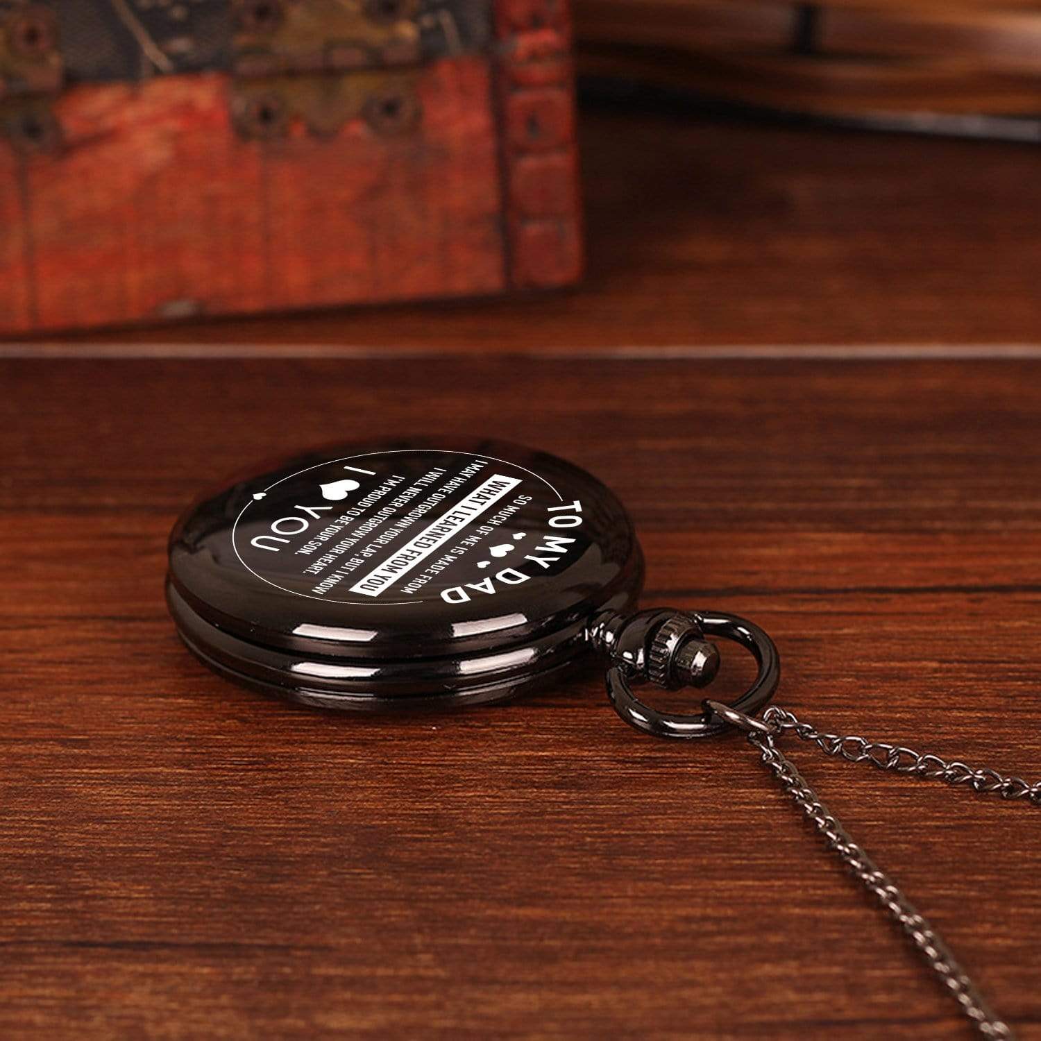 Engraved Pocket Watch - To My Dad - From Son - So Much Of Me Is Made From What I Learned From You - Gwa18003