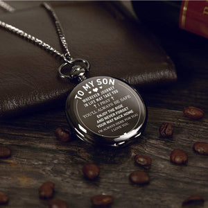Engraved Pocket Watch - To My Son - Wherever Your Journey In Life May Take You - Gwa16009
