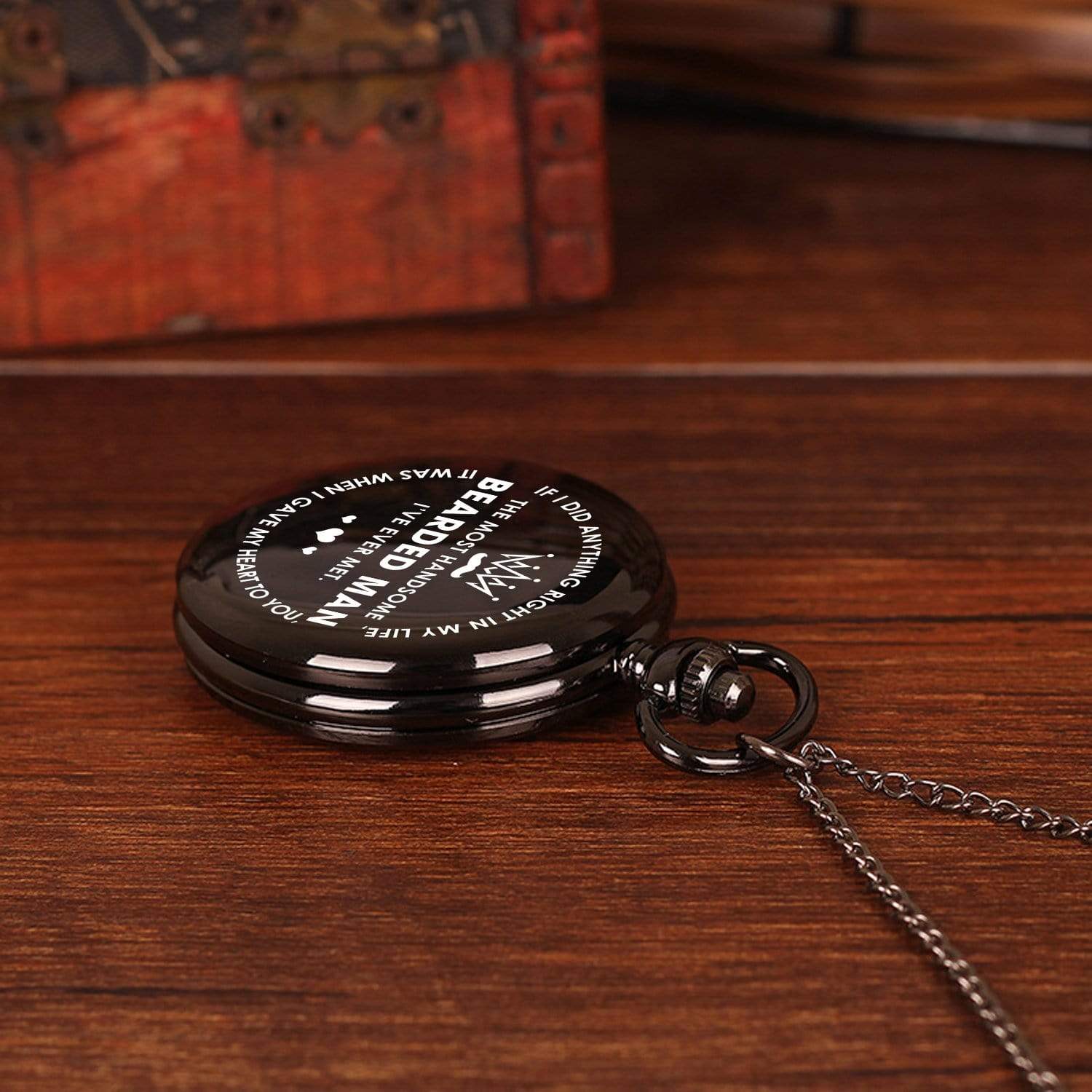 Engraved Pocket Watch - To The Most Handsome Bearded Man - Gwa26005