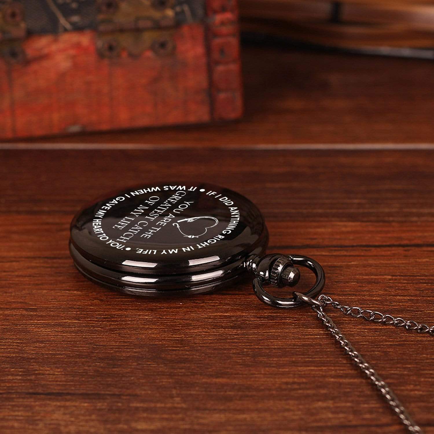 Engraved Pocket Watch - You Are The Greatest Catch Of My Life - Gwa26007