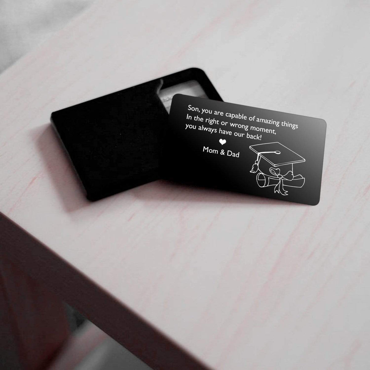 Engraved Wallet Card - Biker - To My Son - In The Right Or Wrong Moment, You Always Have Our Back! - Gca16001