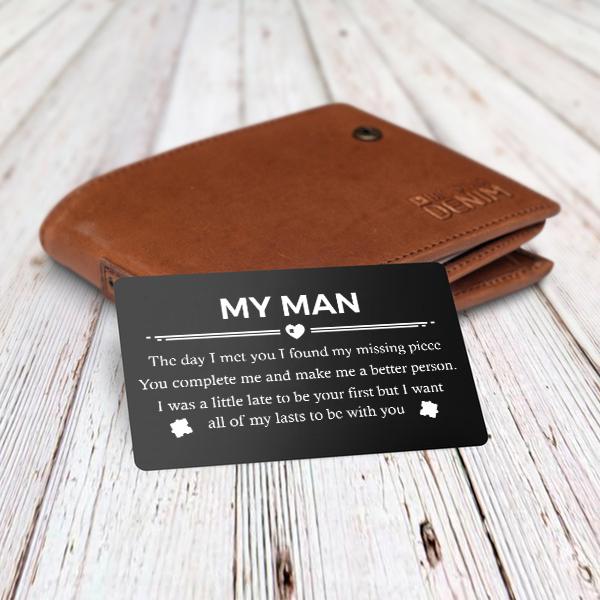 Engraved Wallet Card - The Day I Met You I Found My Missing Piece - Gca26004