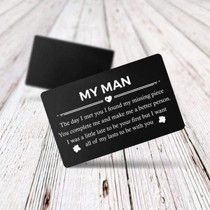 Engraved Wallet Card - The Day I Met You I Found My Missing Piece - Gca26004