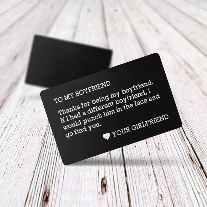 Credit Card Message, Wallet Insert for Boyfriend, Sentimental Gifts for  Boyfriend, Valentines Gift for Him 