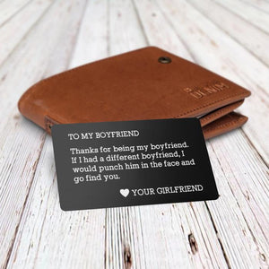 Engraved Wallet Card - To My Boyfriend - Gca12001