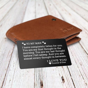 Engraved Wallet Card - To My Man - Gca26001