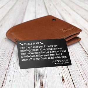 Engraved Wallet Card - To My Man - Missing Piece - Gca26003