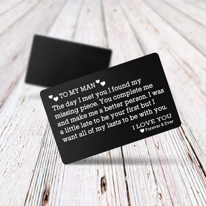 Engraved Wallet Card - To My Man - Missing Piece - Gca26003