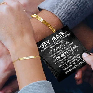 Engraving Couple Bracelet - To My Man - You Are My Life - Gbzb26001