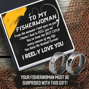 Fishing Couple Ring - Fishing - To My Fisherwoman - I Reel-y Love You - Grld13006