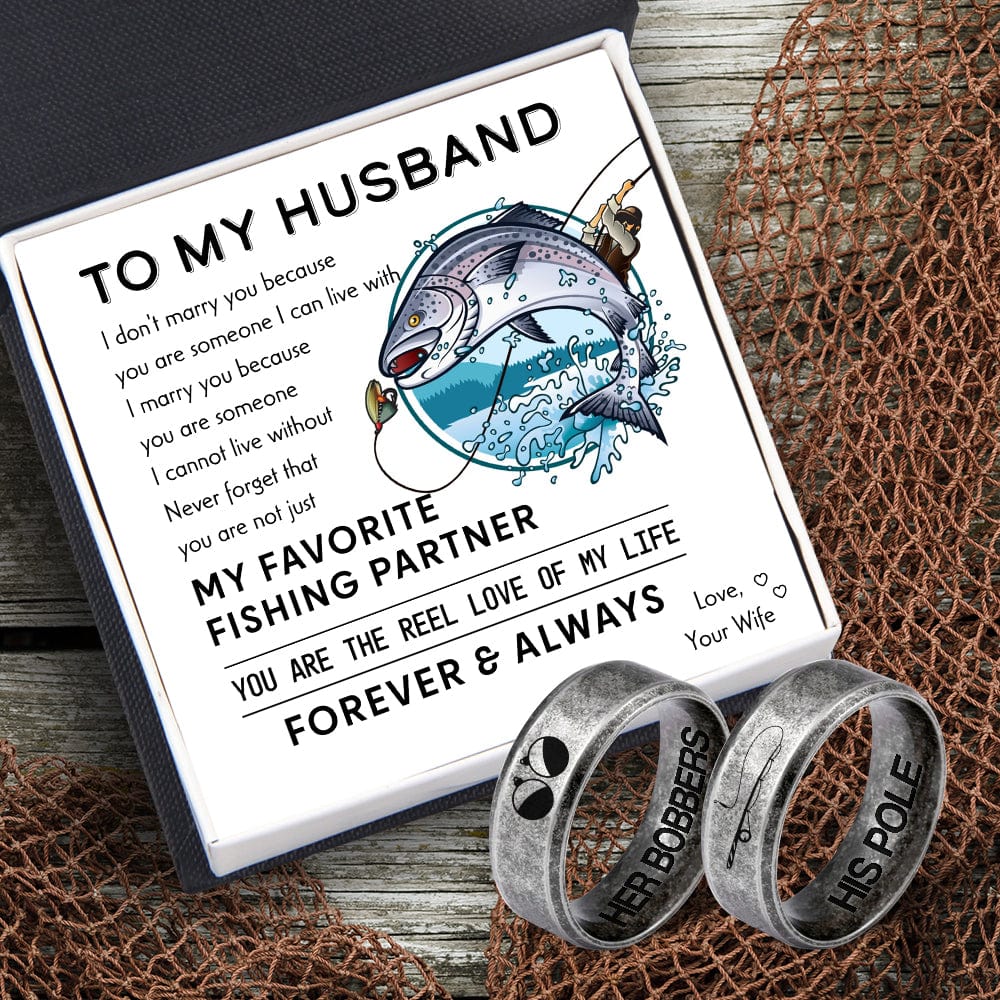 Fishing Couple Ring - Fishing - To My Husband - You Are The Reel Love Of My Life - Grld14001