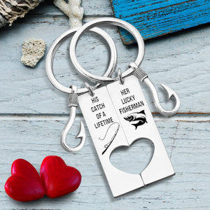 Fishing Heart Couple Keychains - Fishing - To My Fisherman - You're My Reel True Love - Gkcx26005
