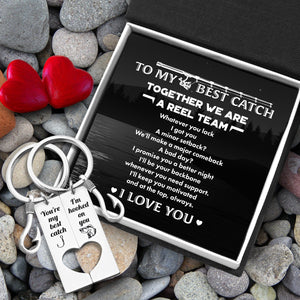 Fishing Heart Couple Keychains - Fishing - To My Man - Together We Are A Reel Team - Gkcx26002