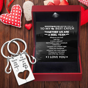 Fishing Heart Couple Keychains - Fishing - To My Man - Together We Are A Reel Team - Gkcx26002