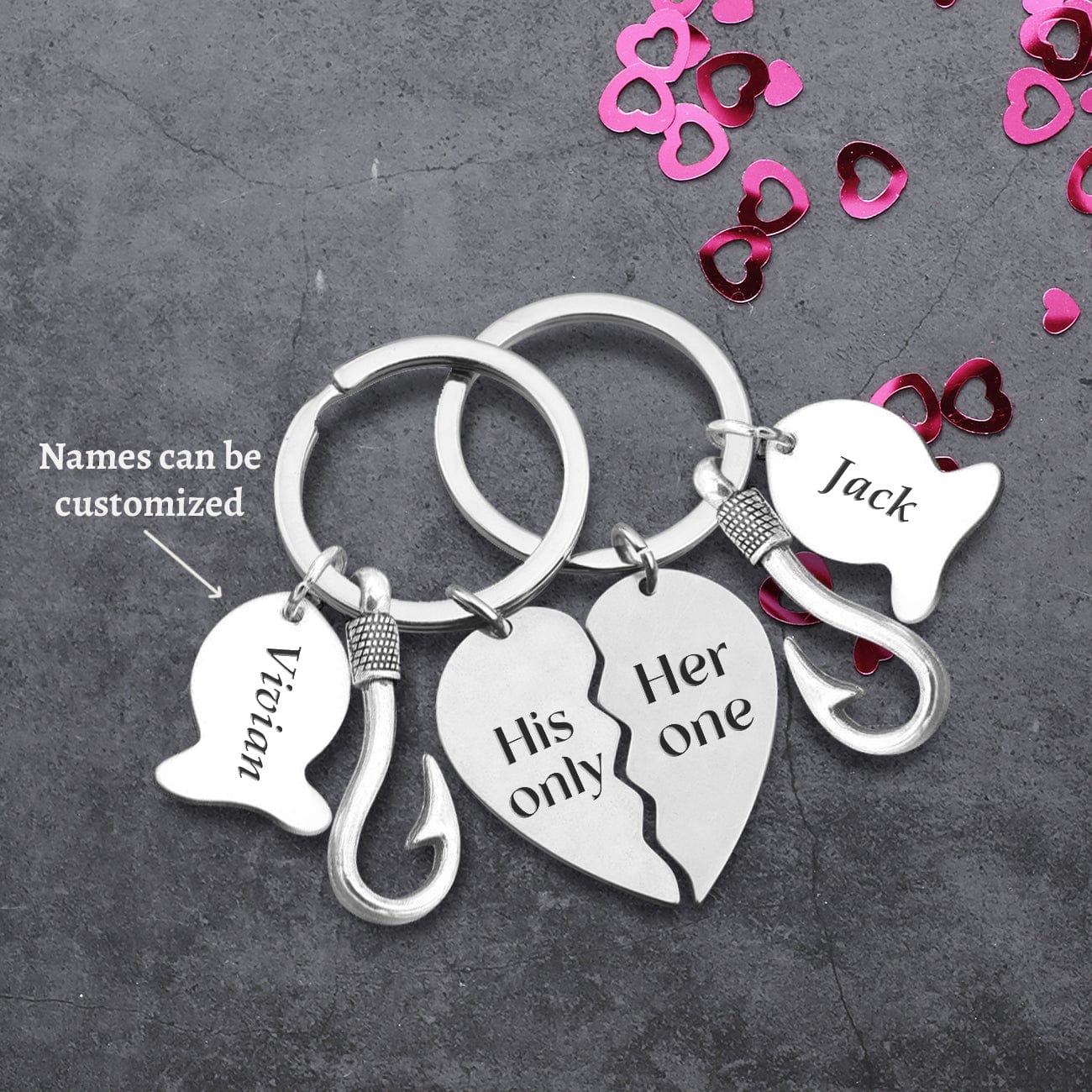 Fishing Heart Puzzle Keychains - Fishing - To My Girlfriend - You Are The Reel Love Of My Life - Gkbn13004