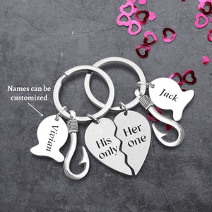 Fishing Heart Puzzle Keychains - Fishing - To My Girlfriend - You Are The Reel Love Of My Life - Gkbn13004