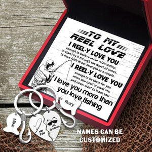 Fishing Heart Puzzle Keychains - Fishing - To My Man - I Love You More Than You Love Fishing - Gkbn26007