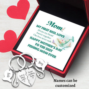 Fishing Heart Puzzle Keychains - Fishing - To My Mom - My First Reel Love - Gkbn19002