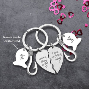 Fishing Heart Puzzle Keychains - Fishing - To My Mom - My First Reel Love - Gkbn19002