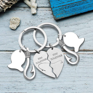 Fishing Heart Puzzle Keychains - To My Husband - You Are The Love Of My Life Forever And Always - Gkbn14001