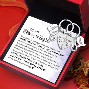 Fishing Heart Puzzle Keychains - To My Other Half - All My Love Today And Always - Gkbn24003