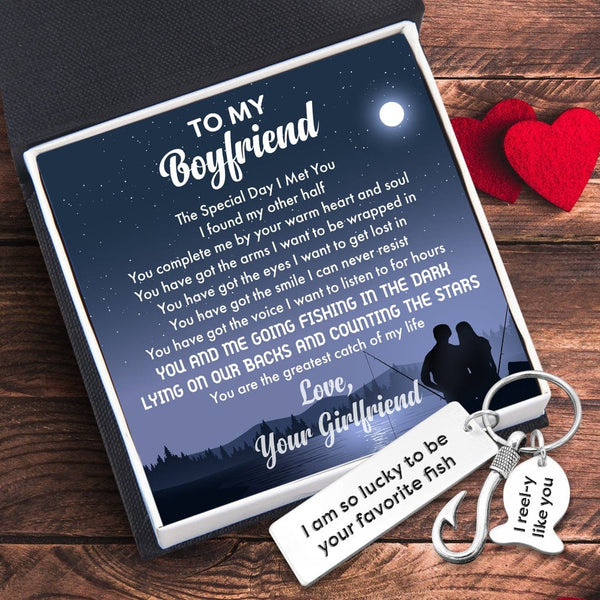 Fishing Hook Keychain - Fishing - To My Boyfriend - You Are The Greatest Catch Of My Life