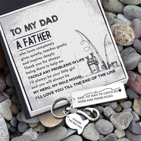 Fishing Hook Keychain - Fishing - To My Dad - From Daughter - You Will -  Wrapsify