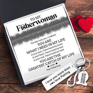 Fishing Hook Keychain -Fishing - To My Fisherwoman - You Are The Greatest Catch Of My Life - Gku13010