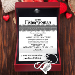 Fishing Hook Keychain -Fishing - To My Fisherwoman - You Are The Greatest Catch Of My Life - Gku13010