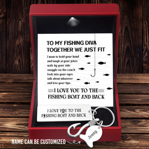 Fishing Hook Keychain - Fishing - To My Fishing Diva - I Love You To The Fishing Boat And Back - Gku13012