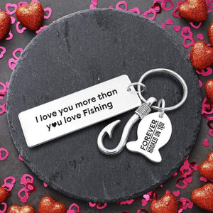 Fishing Hook Keychain - Fishing - To My Man - Forever Hooked On You - Gku26008