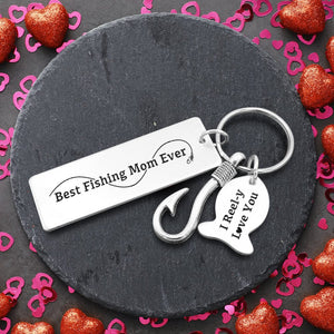 Fishing Hook Keychain - Fishing - To My Mom - You Are A Reel Cool Mom - Gku19006