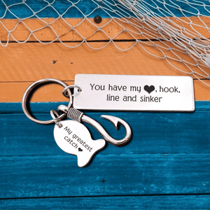 Fishing Hook Keychain - Fishing - To My Wife - I'll Love You Till The End Of The Life - Gku15010