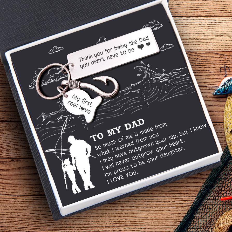 Fishing Hook Keychain - To My Dad - From Daughter - My First Reel Love - Gku18001