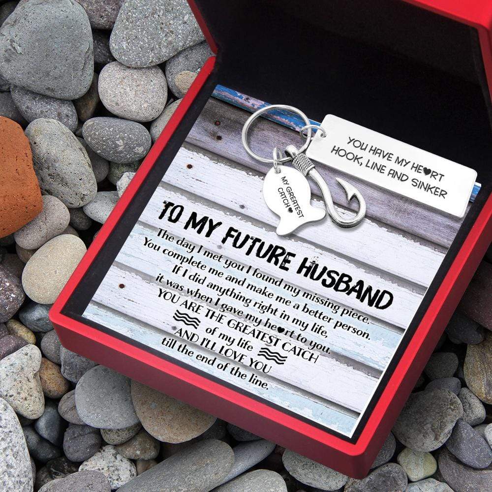 Wrapsify Fishing Hook Keychain - to My Future Husband - You Have My Heart - Gku24003 Standard Box