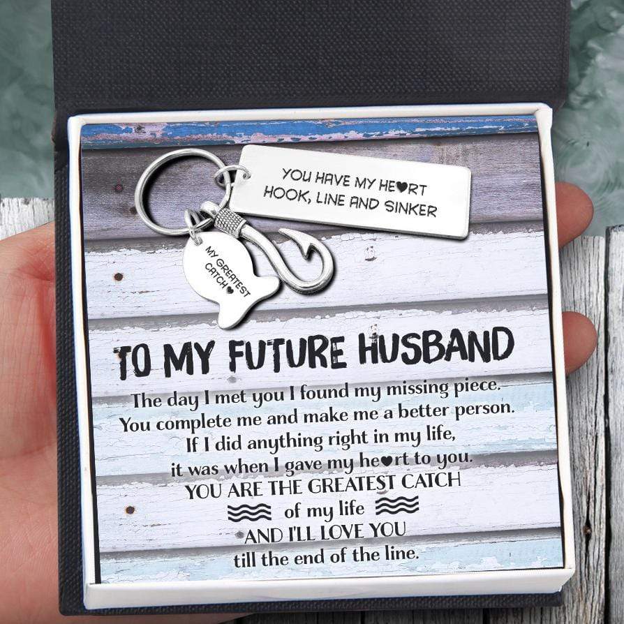 Fishing Hook Keychain - To My Future Husband - You Have My Heart - Gku24003