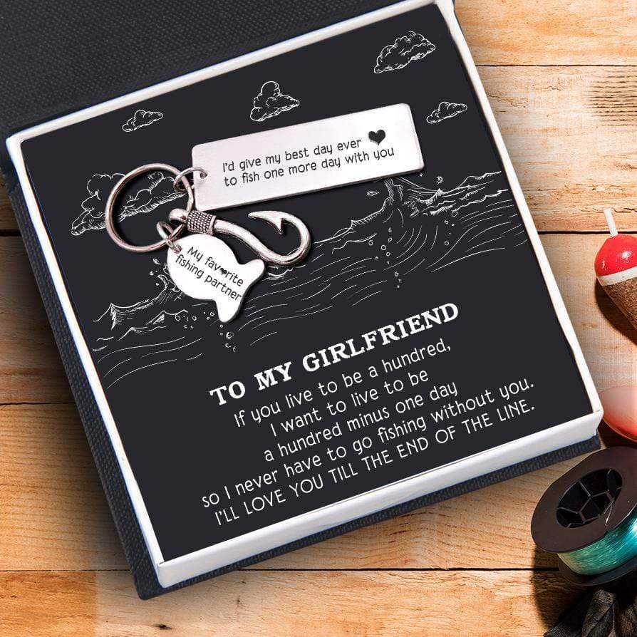 Fishing Hook Keychain - To My Girlfriend - My Favorite Fishing Partner - Gku13002