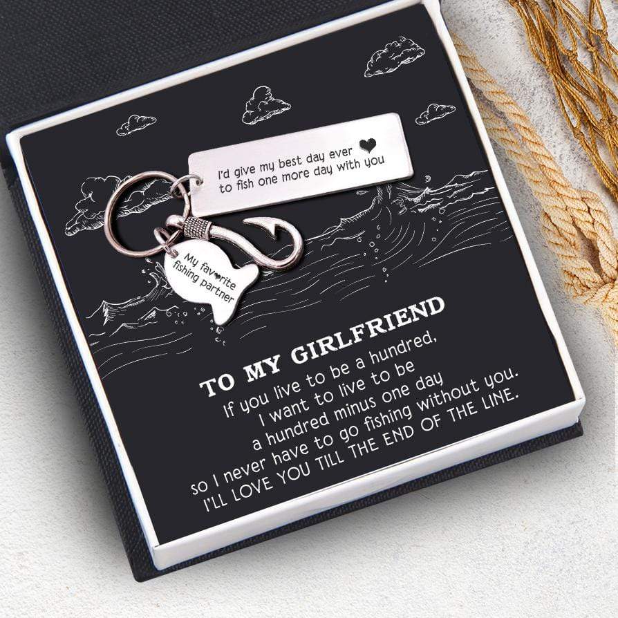 Fishing Hook Keychain - To My Girlfriend - My Favorite Fishing Partner - Gku13002