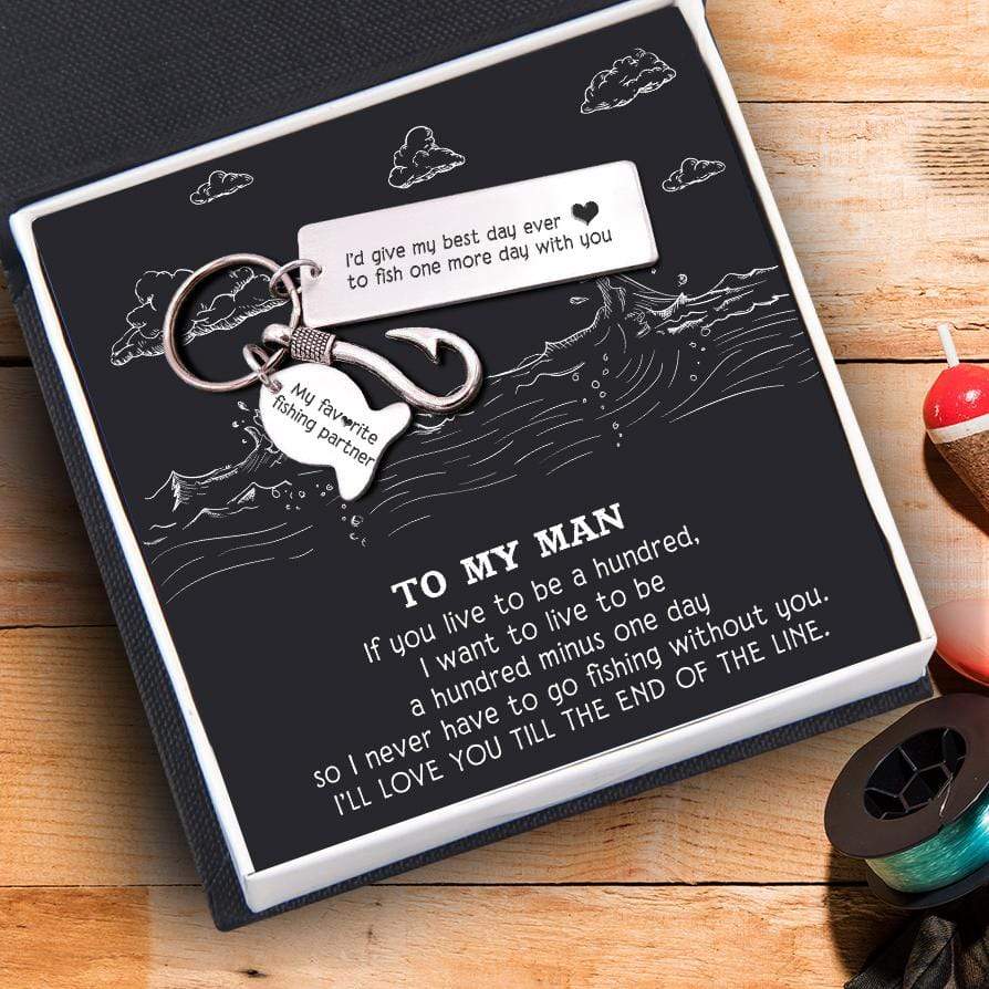 Fishing Hook Keychain - To My Man - My Favorite Fishing Partner - Gku26002