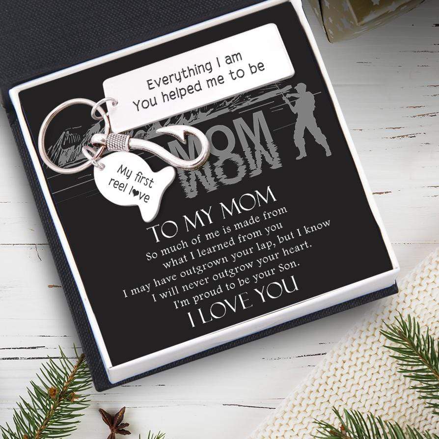 Fishing Hook Keychain - To My Mom - So Much Of Me Is Made From What I Learned From You - Gku19001
