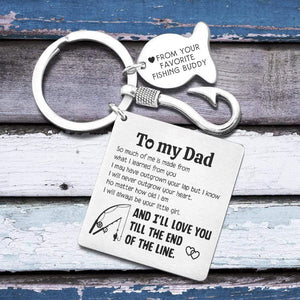 Fishing Hook Square Keychain - Fishing - From Daughter - To My Dad - From Your Favorite Fishing Buddy - Gkeg18003